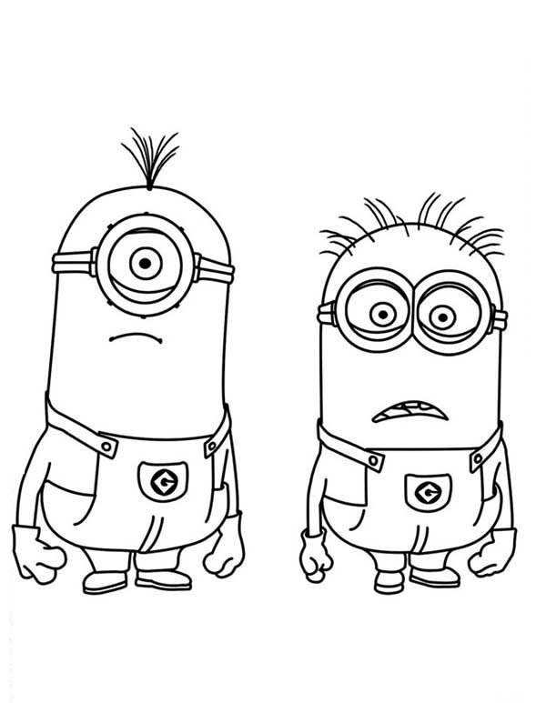 Minionki kolorowanki